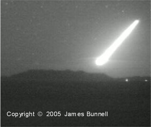 Big and bright meteor